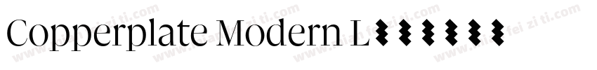 Copperplate Modern L字体转换